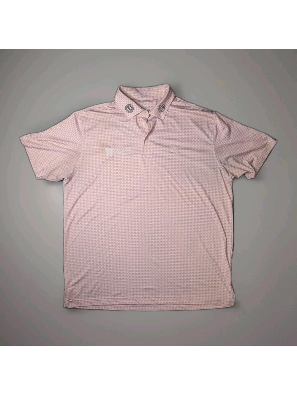 Rhoback XL Golf Polo Pigs Pink North Carolina Flag Wilson Cadillac Logos